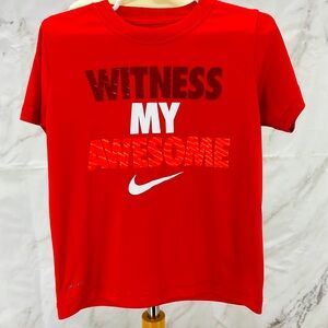 Nike boys Dri fit tshirt 4t‎ witness my awesome